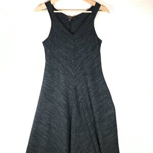 Fever Star Women's Medium Black Linen Blend Hanky Hem Sleeveless Dress